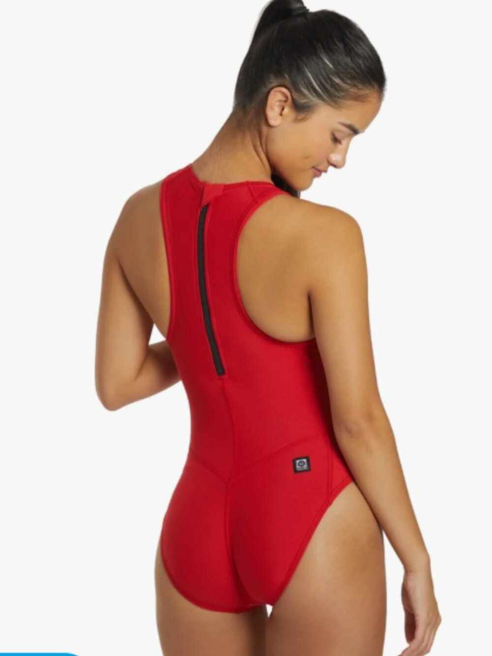 Jolyn Anique Red Waterpolo One-Piece Swim Suit Size 30 - Picture 2 of 9